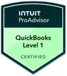 Intuit ProAdvisor: QuickBooks Level 1 certified